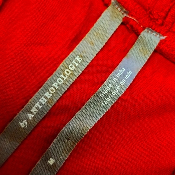 ANTHROPOLOGIE Soigne Red Eyelet Lace Sleeveless Cropped Top Bohemian Summer - Picture 12 of 12